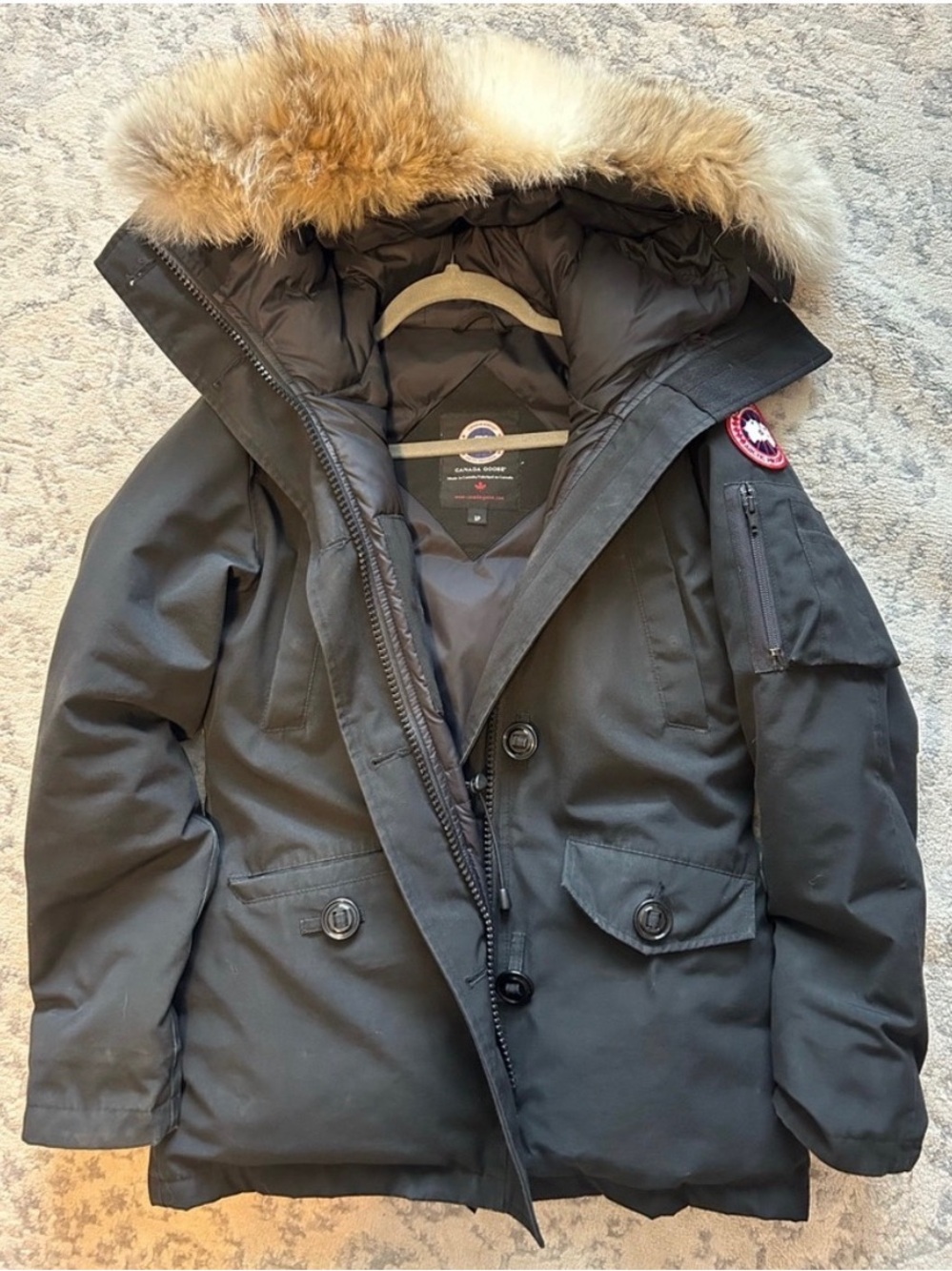 Canada Goose Women’s Black Parka with Fur Trim Hood
